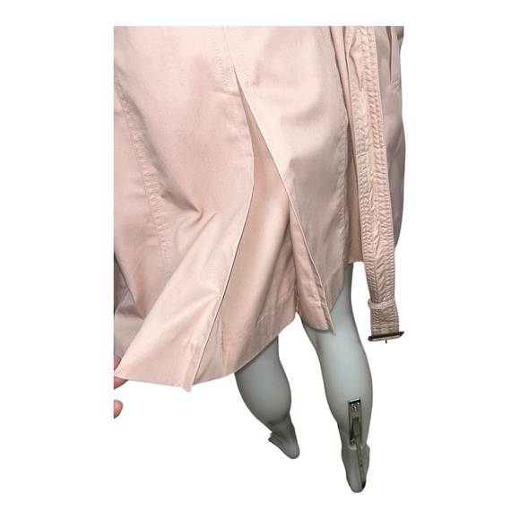 MAYSON GRAY Pink Trench Coat Double Button Waist Belt Knee Length Size 2 - Picture 6 of 16